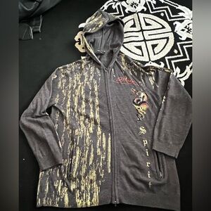 Vintage Ed Hardy lightweight zip up hoodie Used size XL